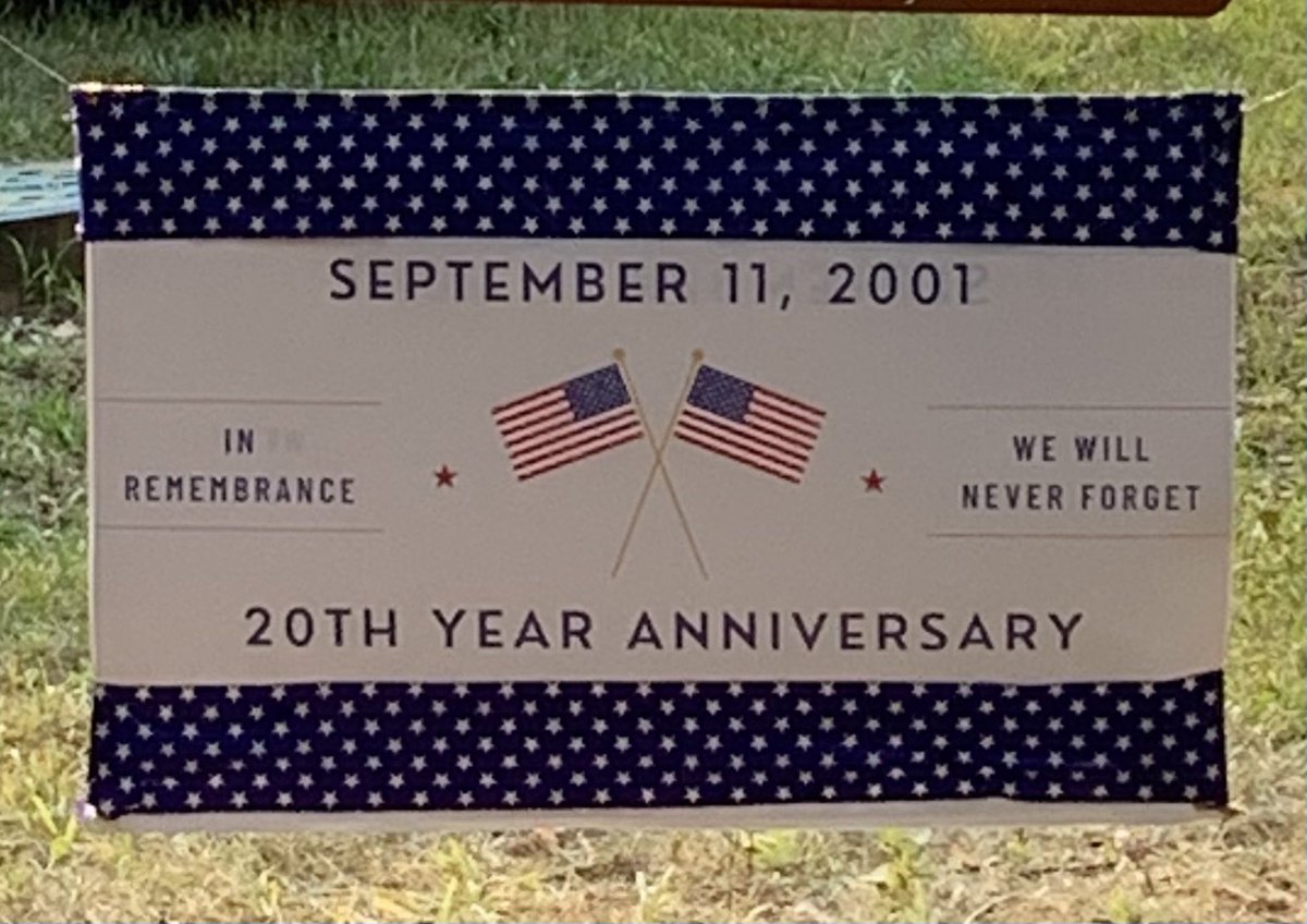 On the 20th anniversary of 9/11, we honor the memory of those who were lost: 'We remember'.
Pictured are Library Director Kathryn Sofianos and Palos Historical Society Curator Maria Rogers.