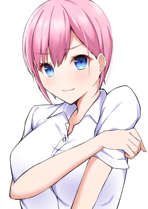 ほめてれさんがTwitterに投稿した中野一花(五等分の花嫁)のイラスト。