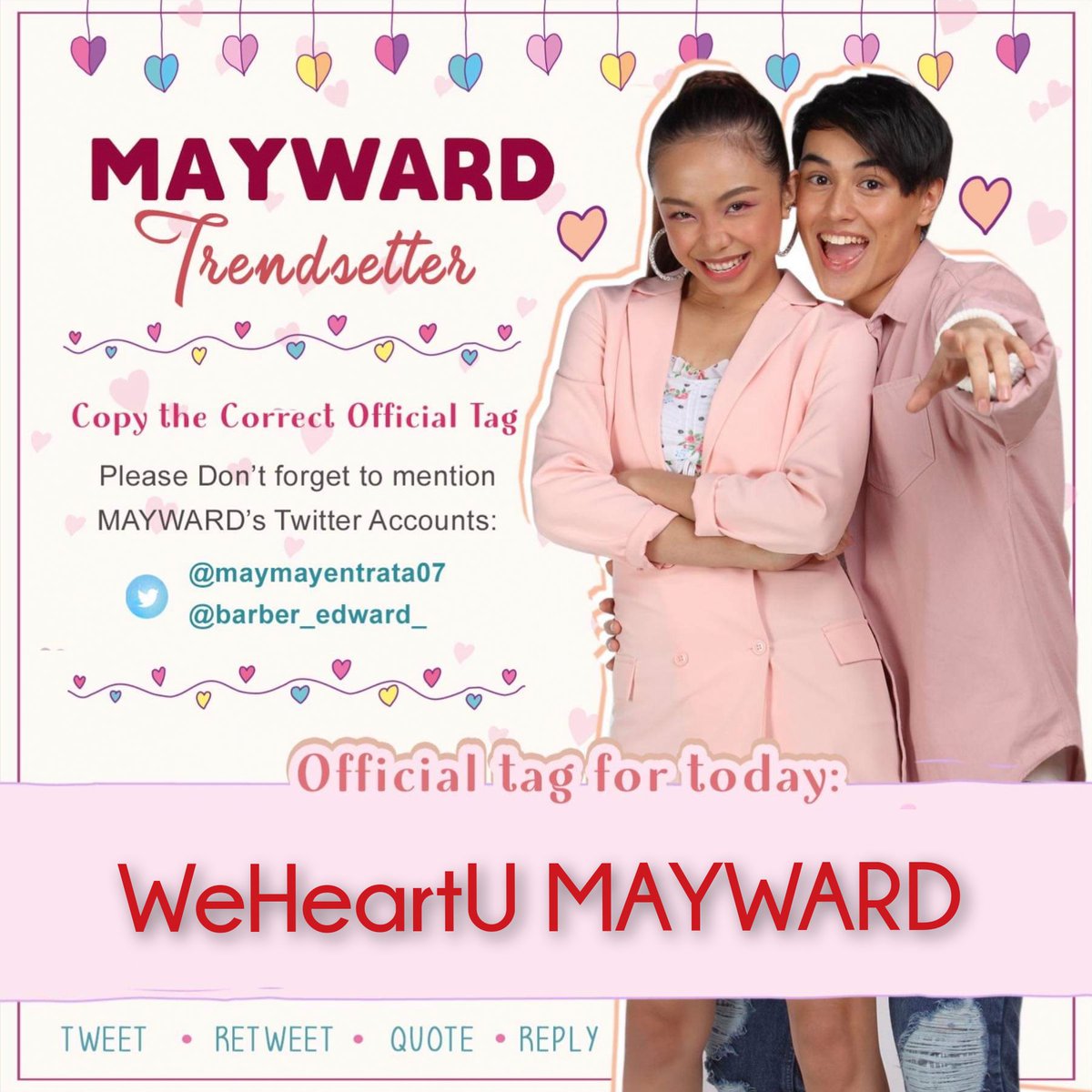 CaptainStrongEd's tweet image. WeHeartU MAYWARD

#MayWard
@Barber_Edward_ @maymayentrata07