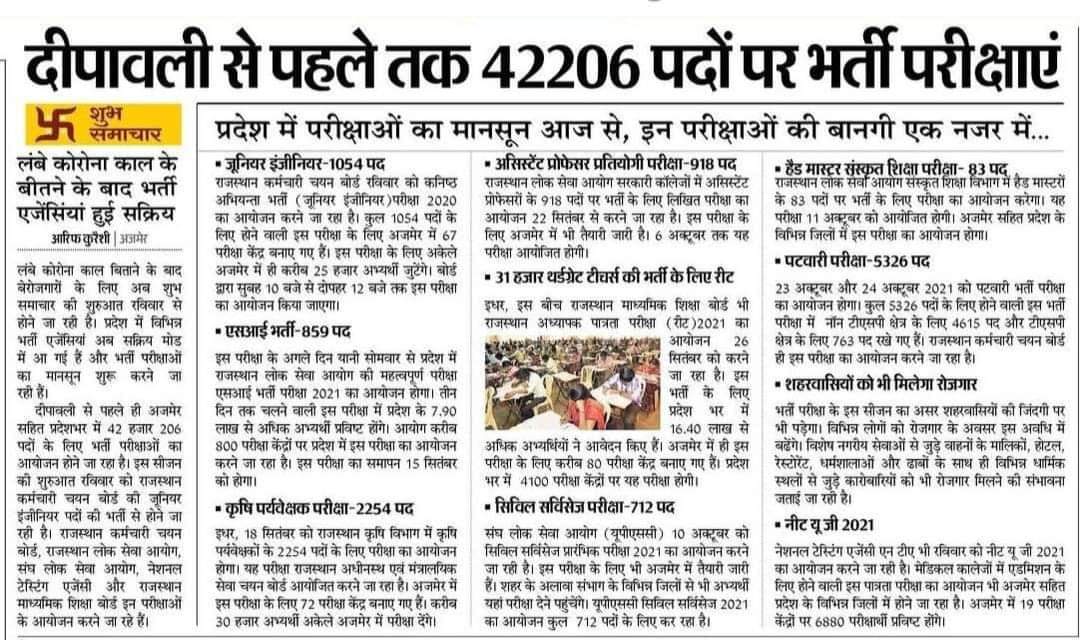 bharatbeniwal_'s tweet photo. #GoodNews 
दीपावली से पहले 42206 पदों पर होगी भर्ती की परीक्षा
सभी साथियों को अग्रिम शुभकामनाएं https://t.co/EVALt535FQ