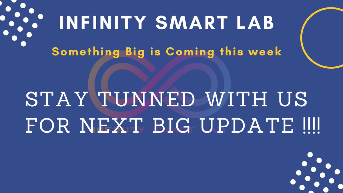 infinity_sl's tweet image. Something Big is Coming this week!!!🤔

#InfinitySmartLab #IDO #Confirmed #DeFi #DEX #yieldFarming #NFT