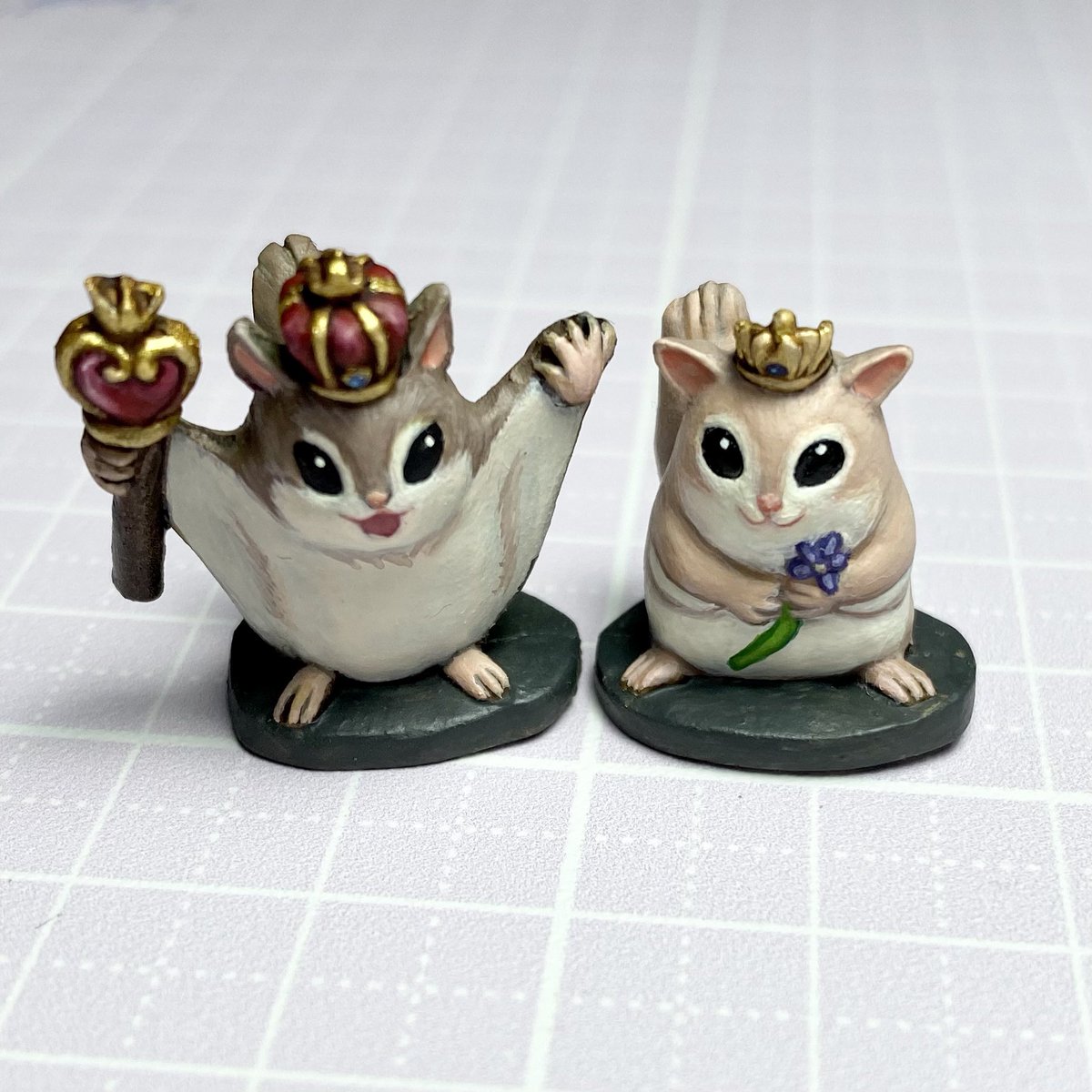 久しぶりのペイントです！
ついにモモンガシリーズに手を出してしもうた...かわええ...

#Auroramodel
#painting
#メタルフィギュア
#ミニチュア