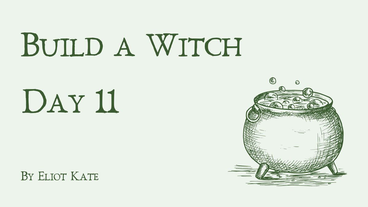eliotthecrow's tweet photo. #BuildaWitch day 11! Links below. https://t.co/T9Y1jjIQF1