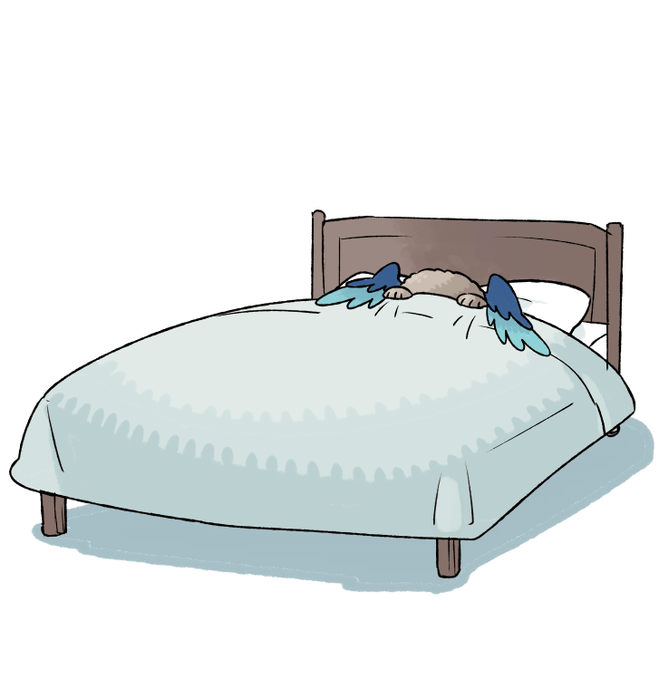 考えてるうちに眠くなってしまったモーリスちゃん 