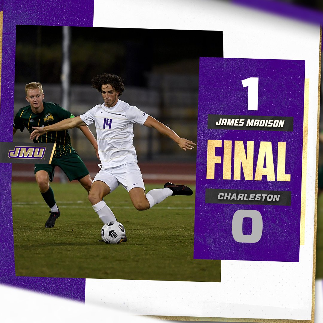 JMUMSoccer's tweet photo. FINAL | Nate Corley fires in the game winner and the Dukes have now won four in a row!

#GoDukes https://t.co/shWOGXWzQH