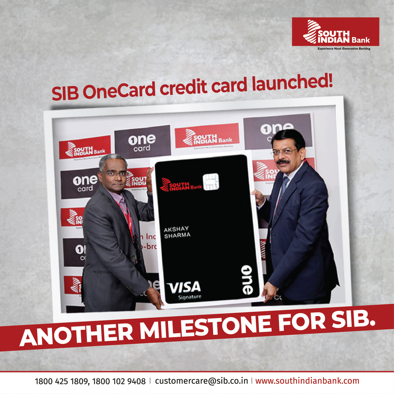 South Indian Bank on Twitter: "South Indian Bank's Managing Director and  CEO Mr. Murali Ramakrishnan launches the SIB - OneCard Co-branded Credit  Card, in the presence of Mr. Thomas Joseph K, Executive