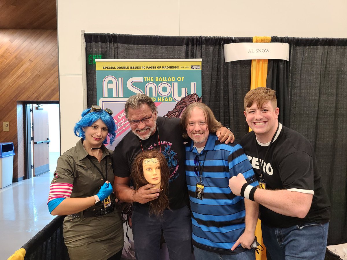 ScreamQueenB326's tweet photo. Thank you to the @TheRealAlSnow for taking the time to a blue haired dork like me, as well as giving @TLBKirby some very great advice. He, myself and our friend @TimRussVA appreciate all you do sir! https://t.co/FwsC2F48ok