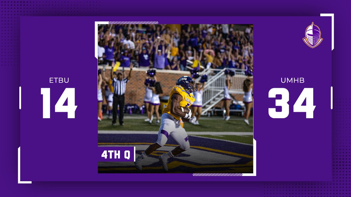 FINAL SCORE

UMHB 34, ETBU 7

#gocru