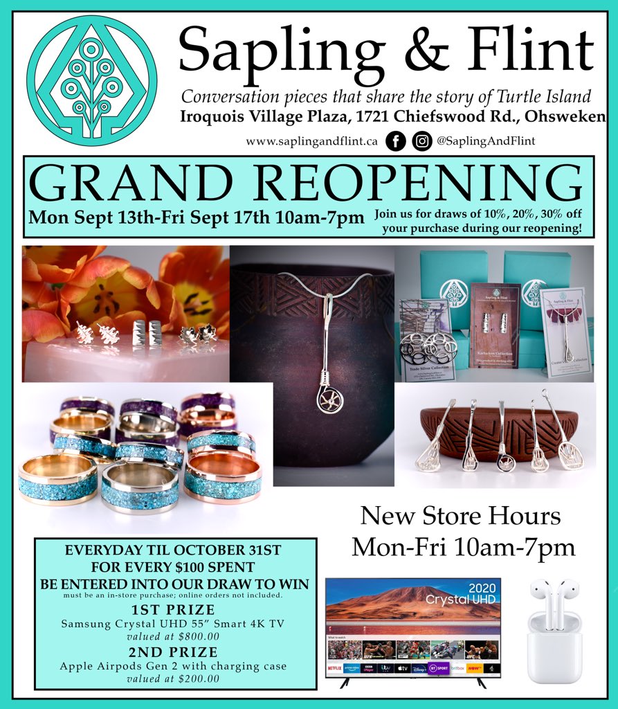 SaplingAndFlint's tweet photo. We are re-opening our gallery to the public! 🎉 Join us in-store soon! https://t.co/cxbDbv1U1b