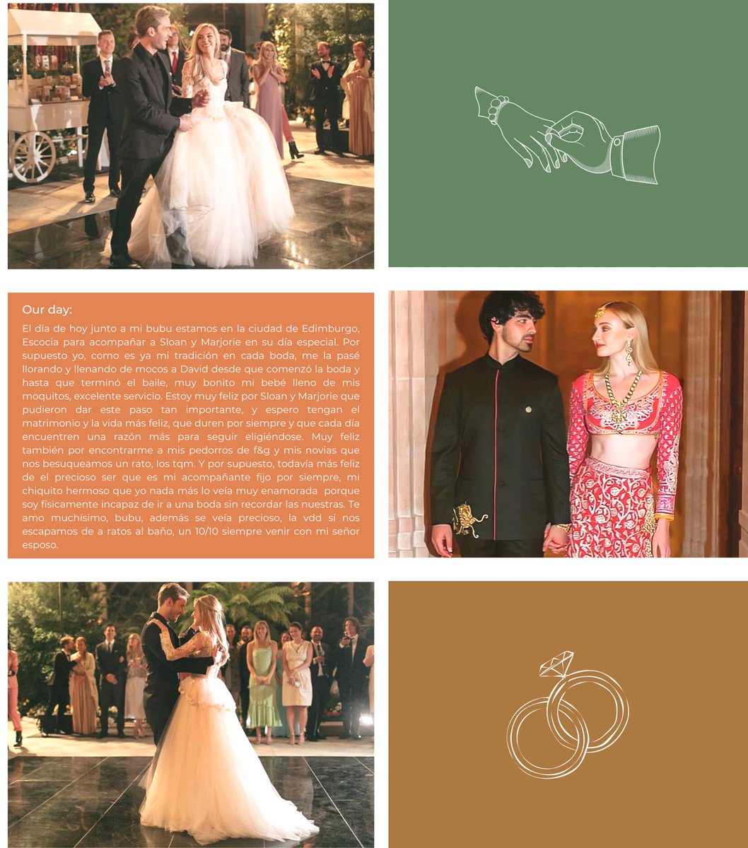 ㅤ   
               ‹ 𝑡𝑎𝑔. #OurMagicalNight ›

         Junto a mi esposo el día de hoy
         acompañamos   a    Marjorie   y
         Sloan  en su  día tan  esperado.
         Los queremos muchísimo  y les
         deseamos   lo   mejor   siempre.