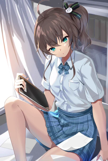 #祭絵 
ホロライブエラーのJKまつりちゃん好き 