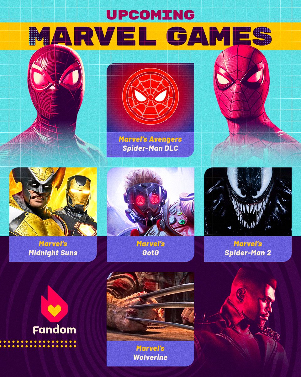 getFANDOM's tweet photo. Marvel is stacking up their video game slate 🥵 @getfandomgaming https://t.co/itjNBhSyO8