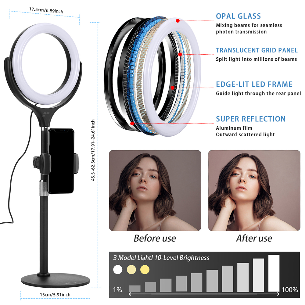 ergopixel's tweet image. Ergopixel Desktop Tripod Stand With LED Ring Light - Black
High quality recording, easy setup. Exclusive patented appearance design
Ergopixel's Desktop Tripod Stand with LED Ring Light has 3 light settings for you to enjoy.
#RingLight #LEDRingLight #DesktopTripodStand #Ergopixel