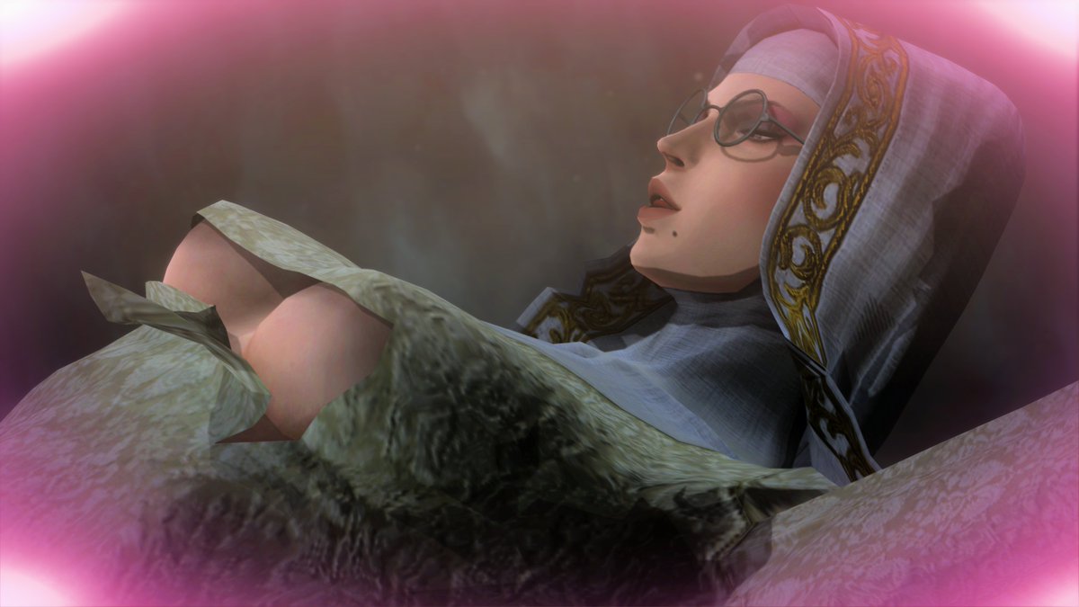 somberness's tweet photo. Bayonetta 📸
lots of character development in this game 😳 https://t.co/LKYXY8b4UG