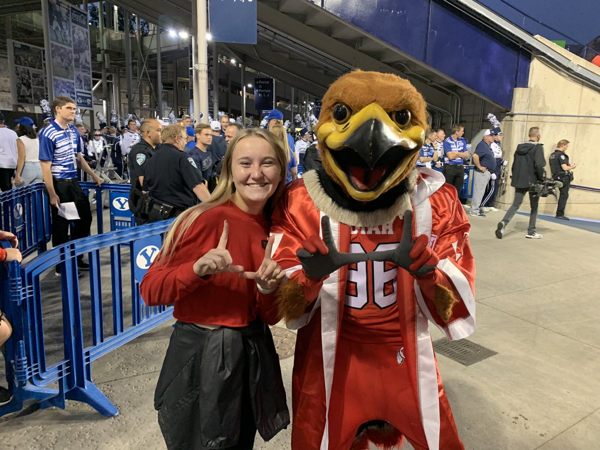 TrevorThlete's tweet photo. I come down to Provo every other year to cheer on my Utes in the #InStateGame but I forgot how tight and uncomfortable the north bleachers are here. Still a great up close experience as a Ute fan. https://t.co/OXrJMazhgv