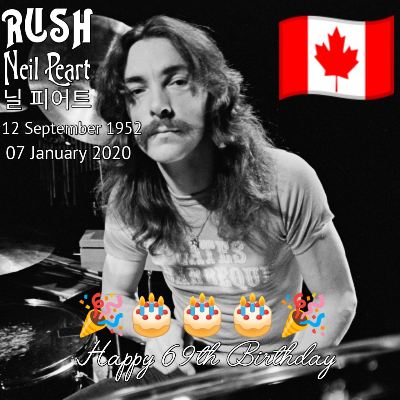   Happy Birthday Legendary Drummer Rush,Neil Peart      