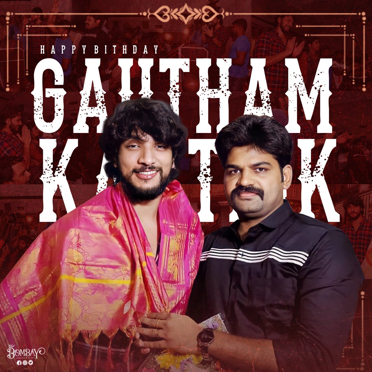 Bombaycineoffl's tweet photo. Our #bombaycinemas wishing a very happy birthday to Actor @Gautham_Karthik 😍✨And wishes for upcoming projects 👍
#GauthamKarthik #GKCDPFest #HBDGauthamKarthik #GKCDP https://t.co/O2pmQ3X1BQ