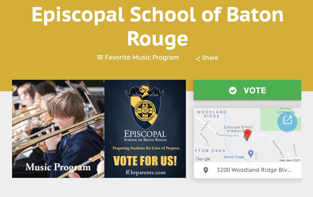 Vote for <a href="/EpiscopalBR/">Episcopal</a> as your favorite music program in the <a href="/BRParents/">brparents</a> 2021 Family Favorites! brparents.com/family-favorit…