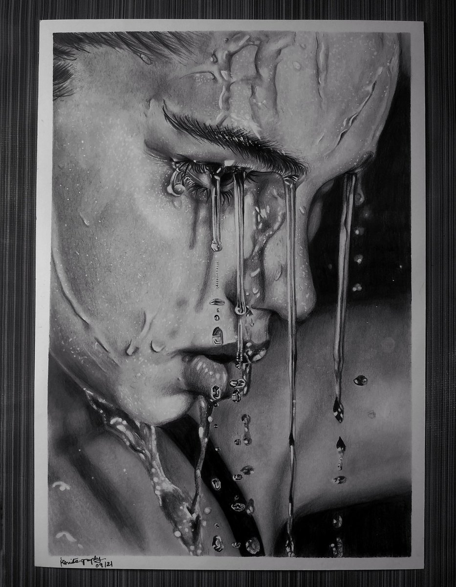 ronit93_'s tweet photo. Project-" Liquid Stress"
.
FINAL WORK ✔️
.
.And here I present you my first watery effect drawing. I feel what I wanted to make some how I managed to make it..still there are many errors , mistakes which I was able to figure out..and will try more hard next time. https://t.co/i7KfJqED4d