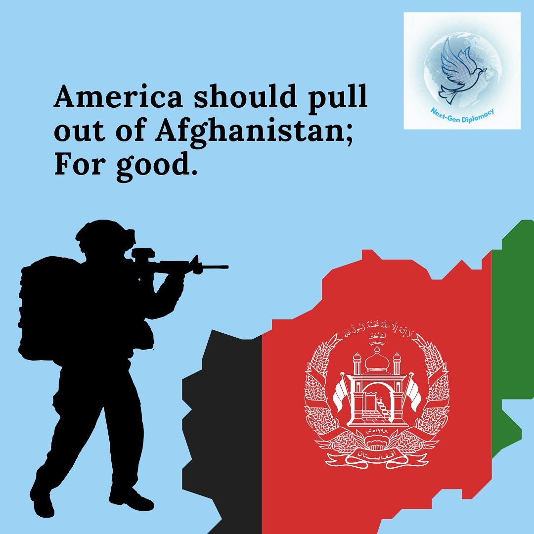NextGenDiplo's tweet photo. The two-decade-long militaristic conflict between the likings of the United States of America and Afghanistan has outrun its course. Click the link in the bio to learn more!
Written by: Alfred Xavier 
Designed by: Alex Wang https://t.co/WFgToA1U1k