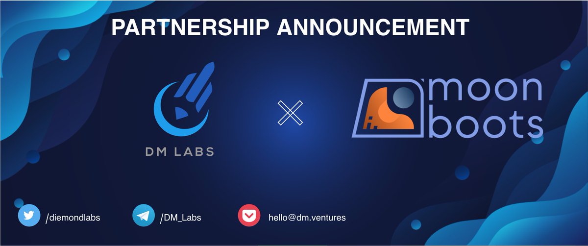 New #Partner Announcement
 
Happy to partner with <a href="/MoonBootsCap/">Andrew</a> - a value adding Venture Capital Network and Community.

Make sure you stay tuned for more exciting updates!

Join our community
t.me/DM_Labs_Discus…
t.me/MoonBootsCommu…