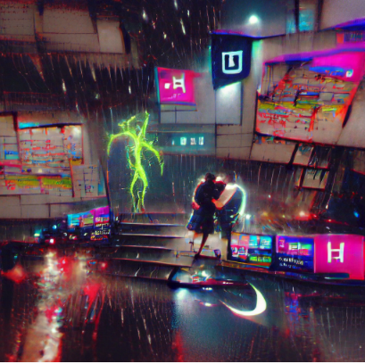 neural_art's tweet image. A love story. #AIart
