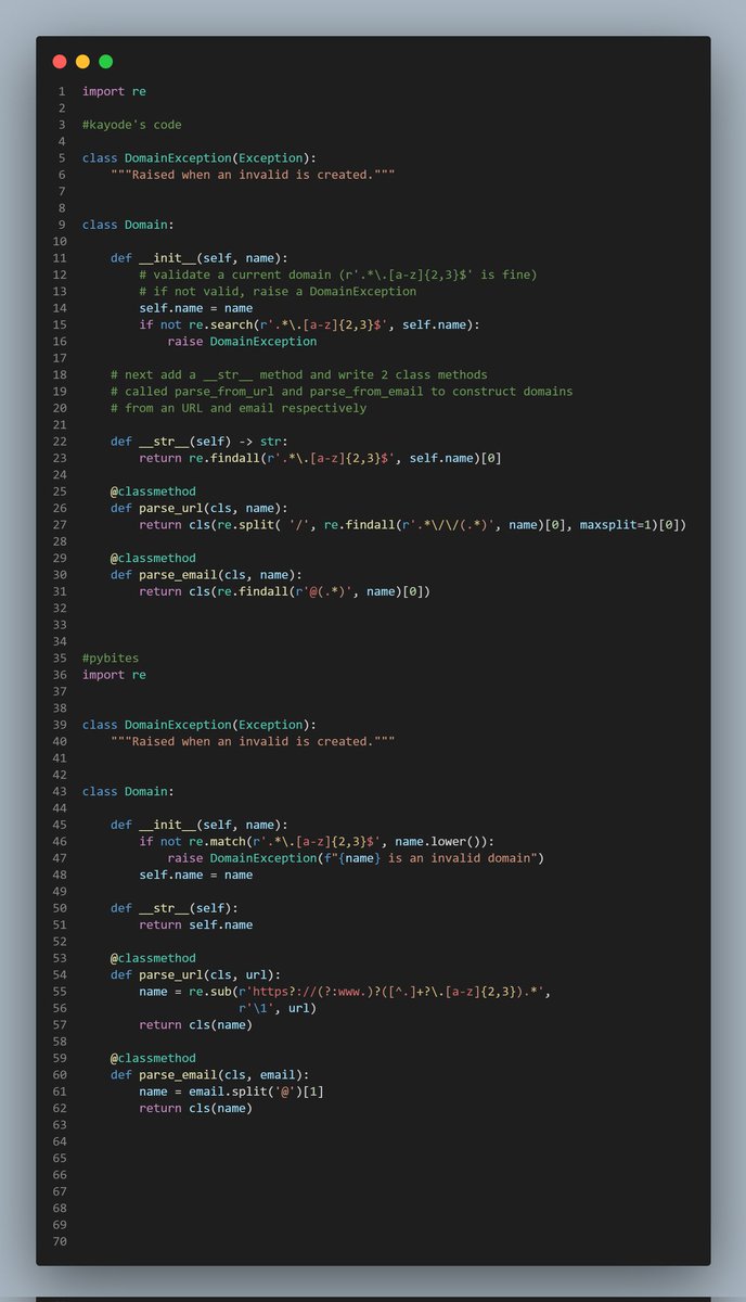 kayodemotoye's tweet image. I can't believe I am now on 300 points. That's an average of 100 bites. I am so grateful for the confidence I have built cracking these exercises. I just created Alternative constructors - on behalf of @pybites I Challenge You! codechalleng.es/bites/313 #Python #CodeChallenges