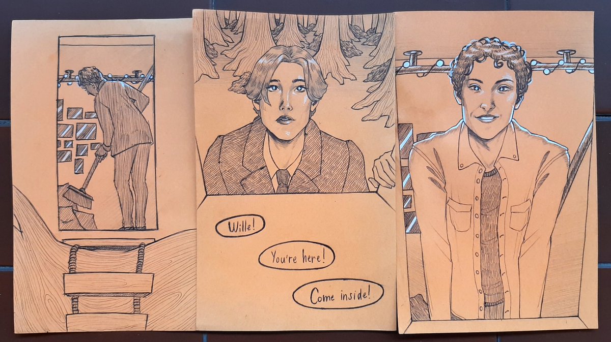 ourlastdefense's tweet photo. drew a scene from my #wilmon fic on ao3! https://t.co/EubCmUnupB