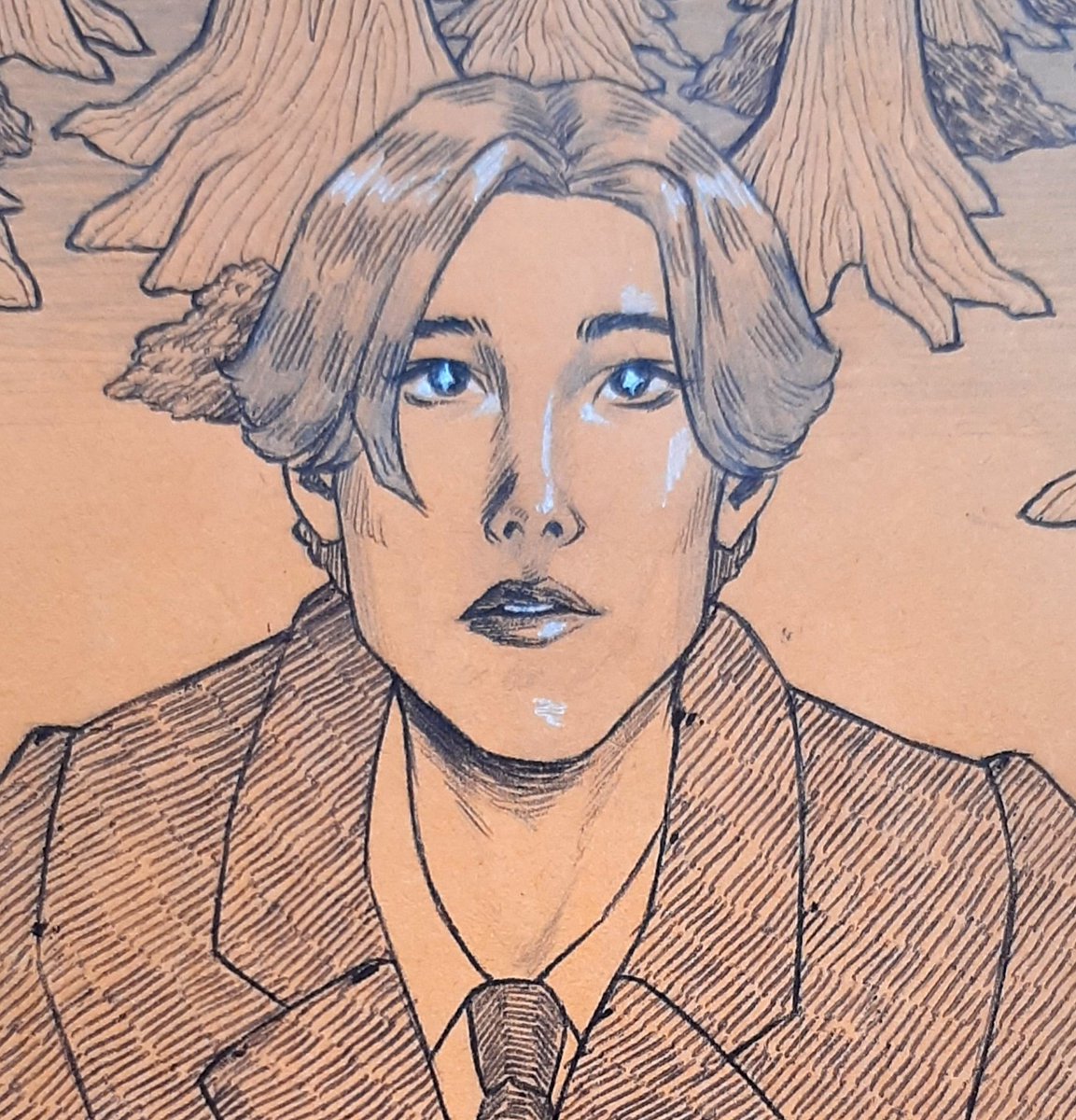 ourlastdefense's tweet photo. little close ups bc the quality sucks. it's terrible but I was at the beach so it's not that bad after all! whenever I need to get out of the art block I make pen sketches. the fic is called the treehouse and it's on my ao3 profile, thehedgehogsdilemma, if anyone is curious! https://t.co/xzrwJLyJYQ