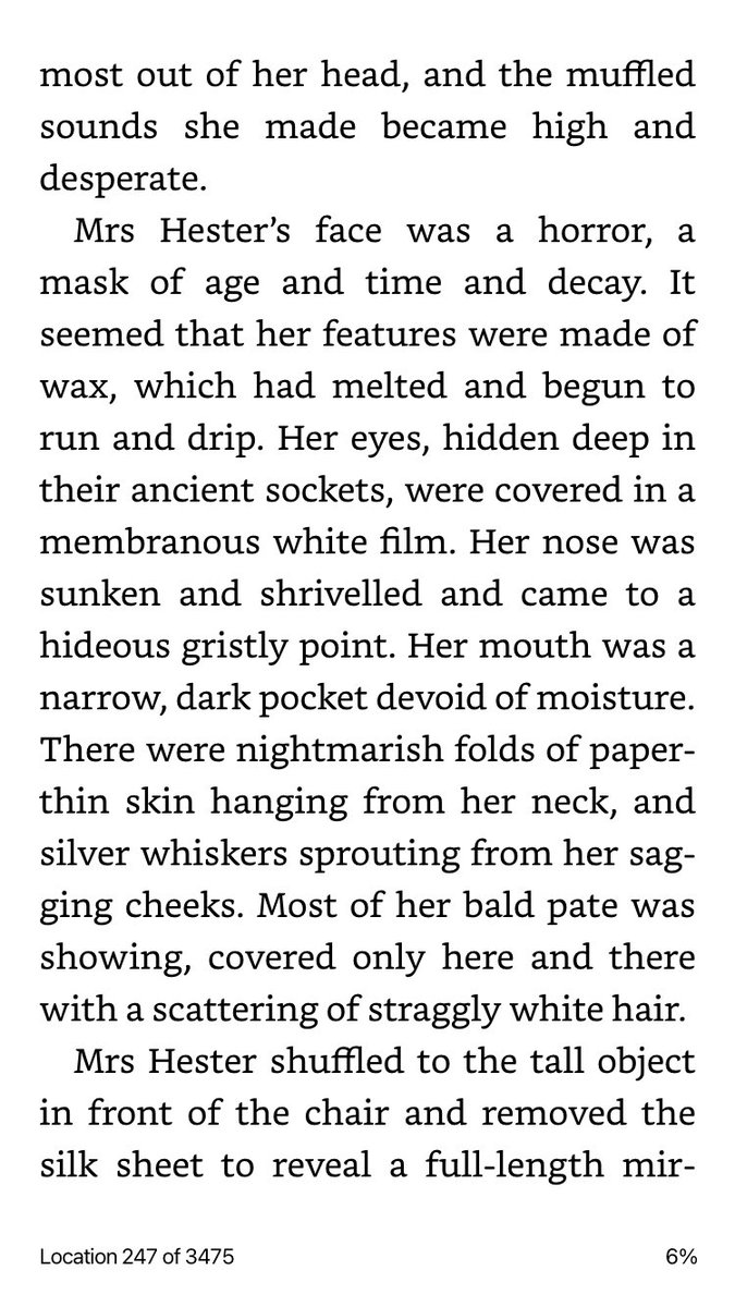 MissPickle1234's tweet photo. @MissKhan__ There’s a brilliant description in Evernight but I appreciate this may be too contextualised for your writing. https://t.co/tyEpTX61bB
