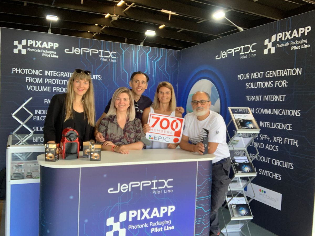 The EPIC team is ready to welcome you tomorrow in Bordeaux at @eu_PIXAPP & @JeppixPlatform booth # 1110 of @ECOC_Exhibition.
Join us for a coffee!

#Photonics @PhotonicsEU @Photonics21