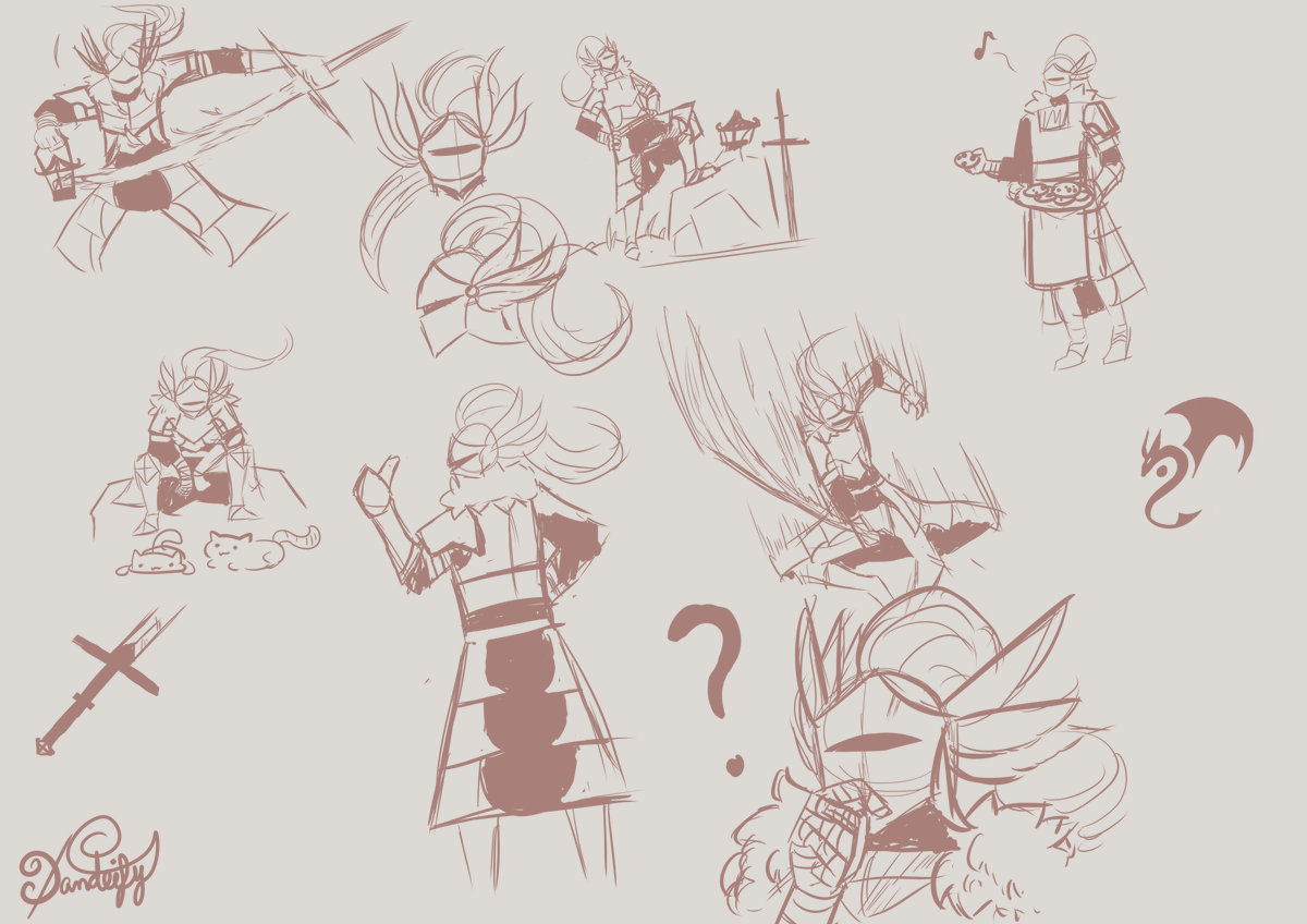 Dandeify's tweet photo. Knight sketch https://t.co/nNcaoU9QU9