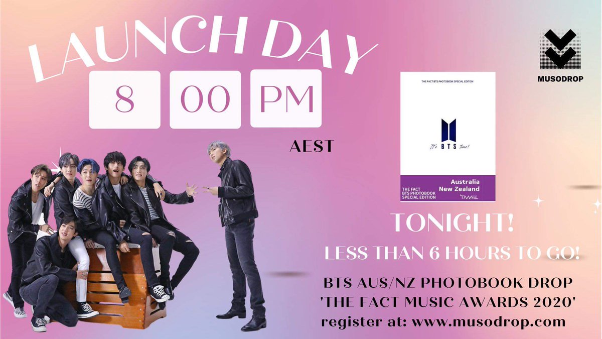 bts_perth's tweet photo. Launching in just under 4 hours, we can't wait for Aussie ARMYs to get their hands on this limited photobook! 

Pre-order link will be released soon!! 

@MusoDrop https://t.co/bVcInIPDR2