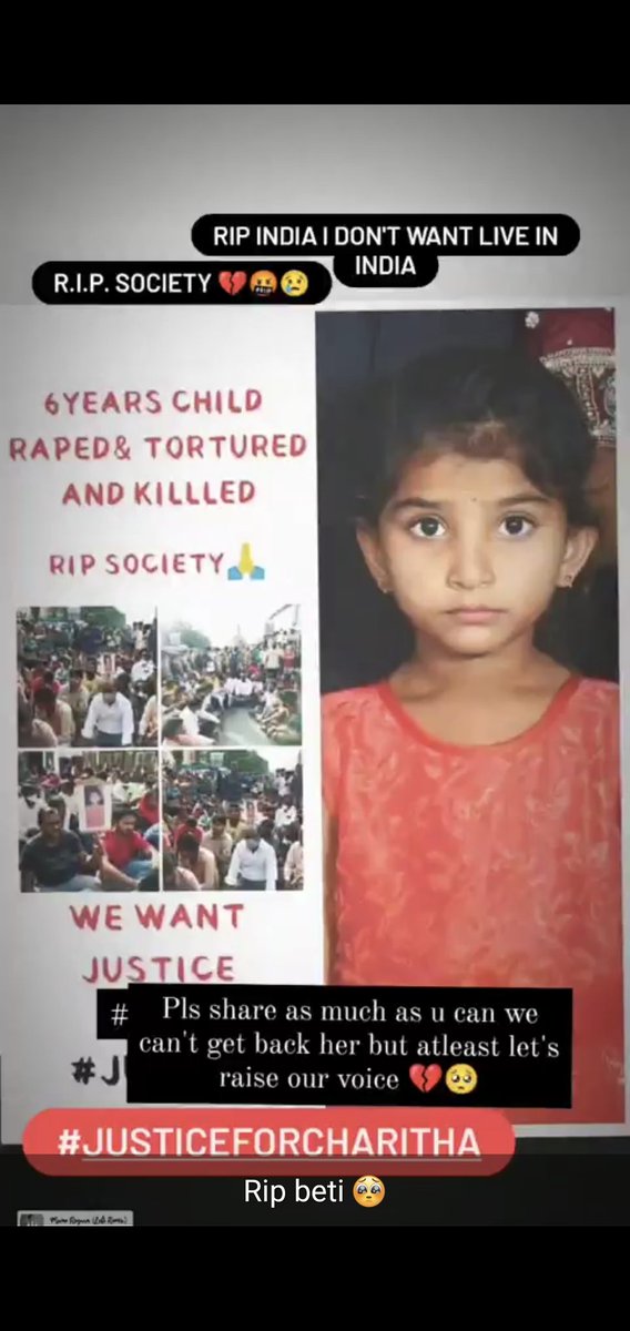 KorepuKiran's tweet photo. Dear government of india everyone says incredible india time prove it again child 6yrs old was brutally rapped and murdered at hyderabad india the accuse should punish never punished anyone before india should be safe for women like our mother,sister for each and every women https://t.co/Q9aHcdDkyp