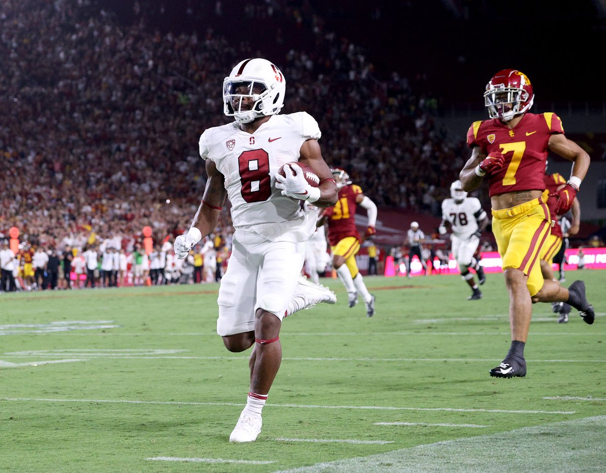 BR_CFB's tweet photo. DOWN GOES USC 🚨

Stanford beats No. 14 USC on the road, 42-28

McKee: 16-23, 241 total YDS, 3 total TDs
Peat: 6 rush, 115 YDS, 1 TD https://t.co/RTx915n4Uw