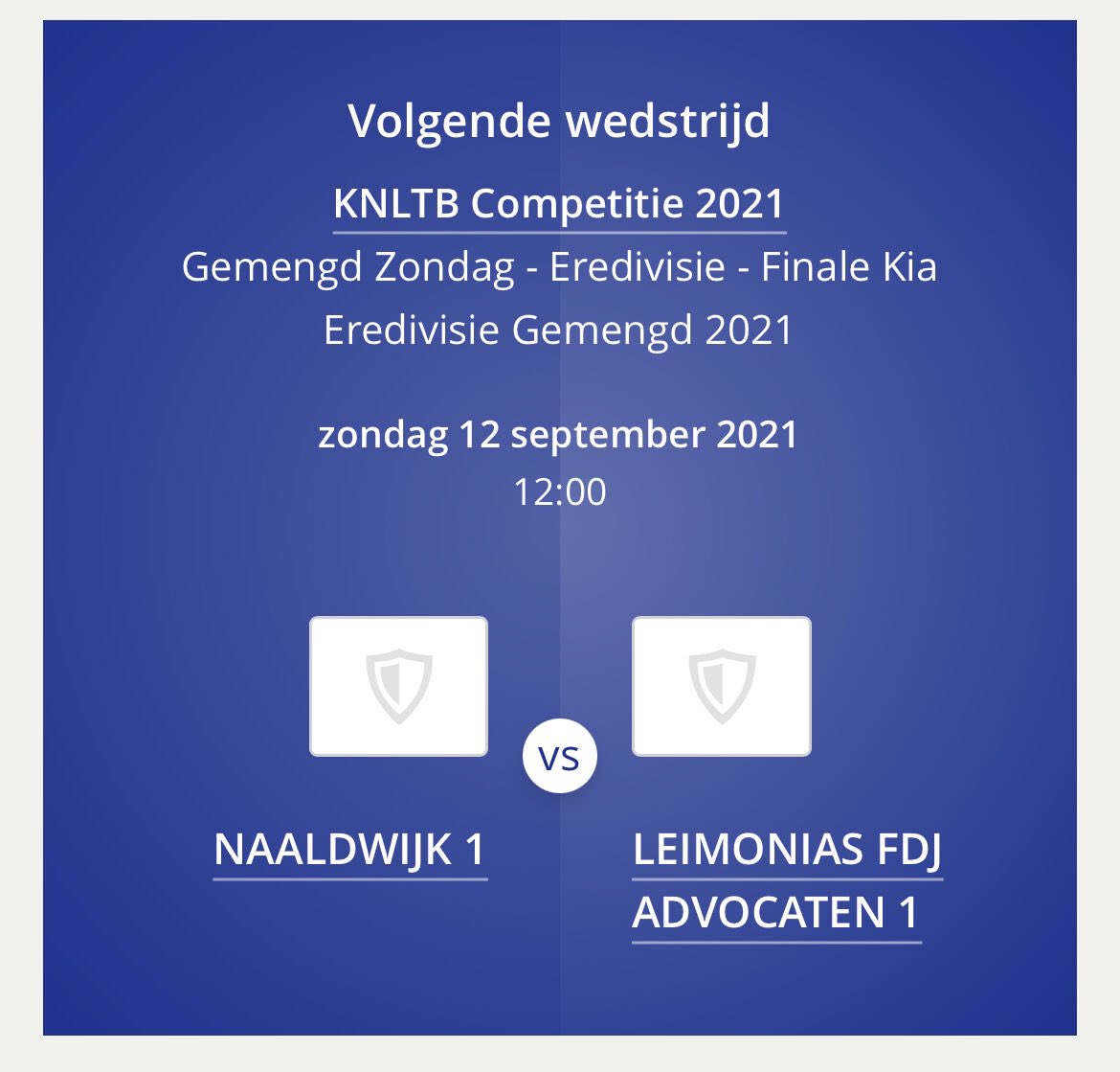 Finaledag! 
Kom je kijken op het park vanaf 12.00 uur. <a href="/Leimonias1888/">H.L.T.C. Leimonias</a> <a href="/PieterEenhoorn/">Pieter Eenhoorn</a> <a href="/KNLTB/">KNLTB</a> #beleefhetbeste #knltbtoptennis <a href="/ArkoZoutendijk/">Arko Zoutendijk</a> <a href="/MisaKrajicek/">Michaëlla Krajicek</a> 💪