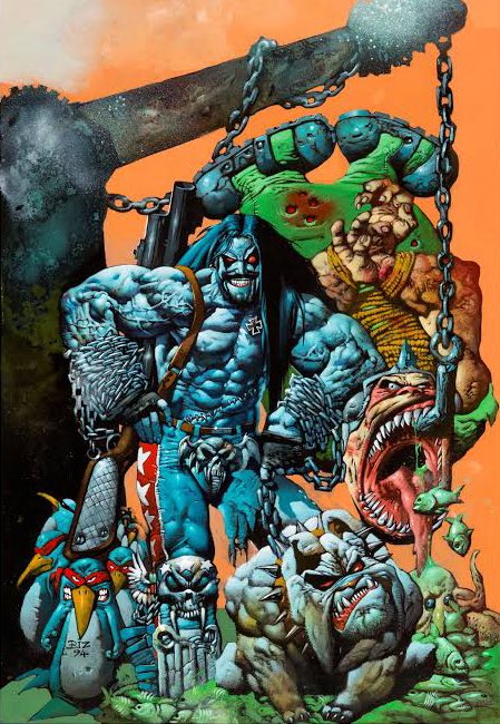 SavageMembrane's tweet photo. @theWellRedMage This #BASTICH right here! deserves his own game, series, revival, animated movie. I reckon rocksteady would have a field day. #Lobo #TheMainMan #TheLastCzarnian https://t.co/BA43X0qUmq