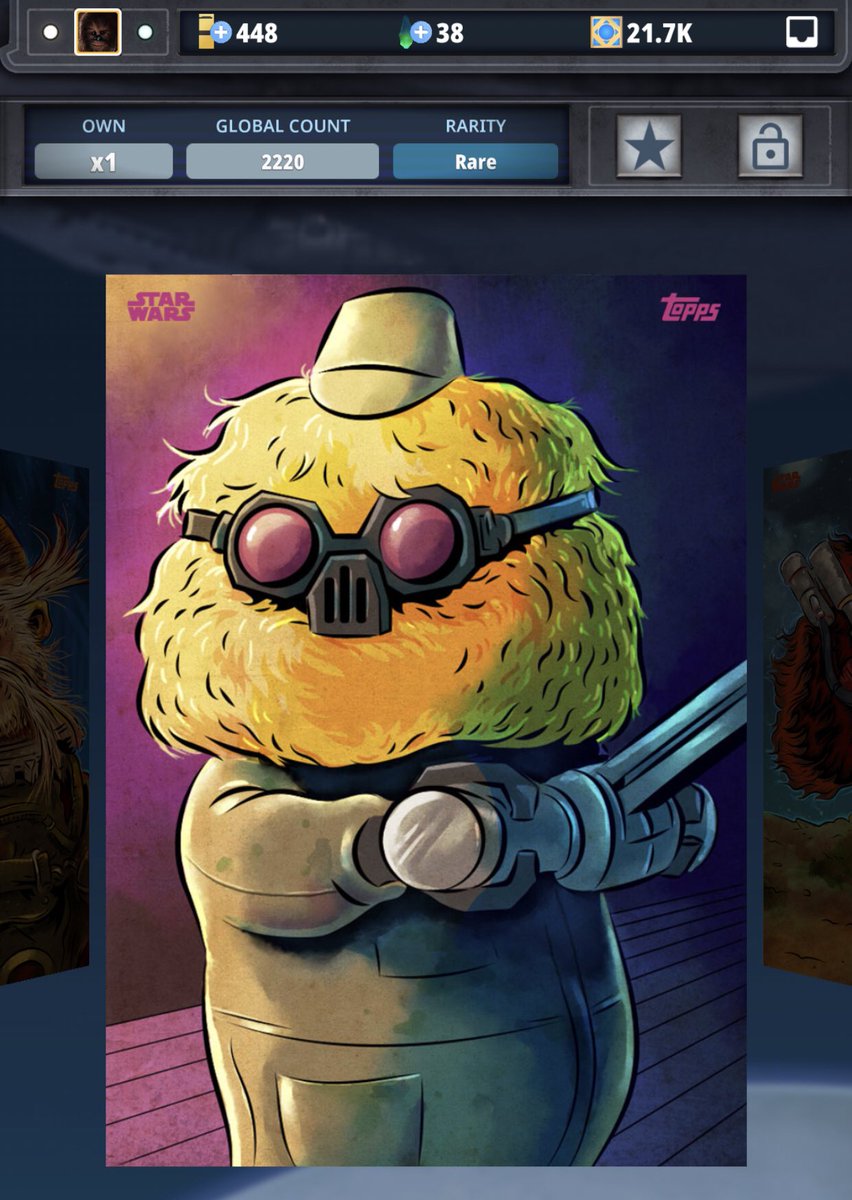CardiacDrop's tweet photo. @rebelbasecard @Zerostreet @stbernard81 @ToppsDigital @ToppsSWCT Awesome!!! I pulled this guy. 🤣 https://t.co/47dHuvBvNR