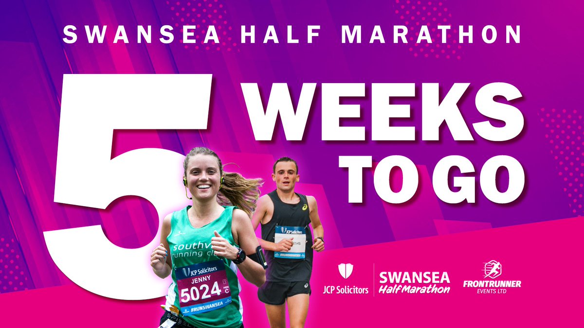 Swansea_HM's tweet image. #RunSwansea is just 5 weeks away!! The JCP Swansea Half Marathon takes place on the 17th October &amp;amp; is a race not to be missed! Sign up today swanseahalfmarathon.co.uk 🏃🏼‍♀️🏃🏼‍♂️