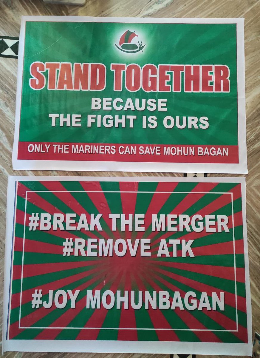 MohunBaganFans's tweet photo. Stage is getting set.
#Marinersmarch #Resistance #Breakthemerger #RemoveATK https://t.co/6wsq81wJ1O