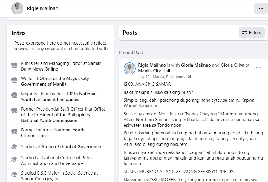 sejoalzir's tweet photo. Parang tatakbo si Isko sa pagkapangulo. Ang nagtrabaho sa opisina niya ang nagpahiwatig.

Muli, sa huli, Robredo-Trillanes. Walang dapat ikatakot si VP Leni. Ang manok ni Duterte ang mababawasan ng mga boto. 

Trillanes can masculinize Robredo's image. Misogynist ang Pilipinas. https://t.co/cONopJWHmv