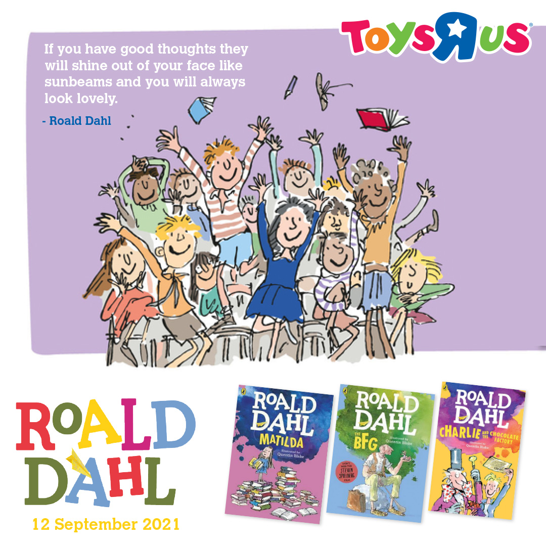 Happy Roald Dahl Day 📚

Don't miss out on 20% off your favourite Roald Dahl books for today only!

Valid instore and online, while stocks last.

Shop now: toysrus.co.za/roald-dahl-boo…