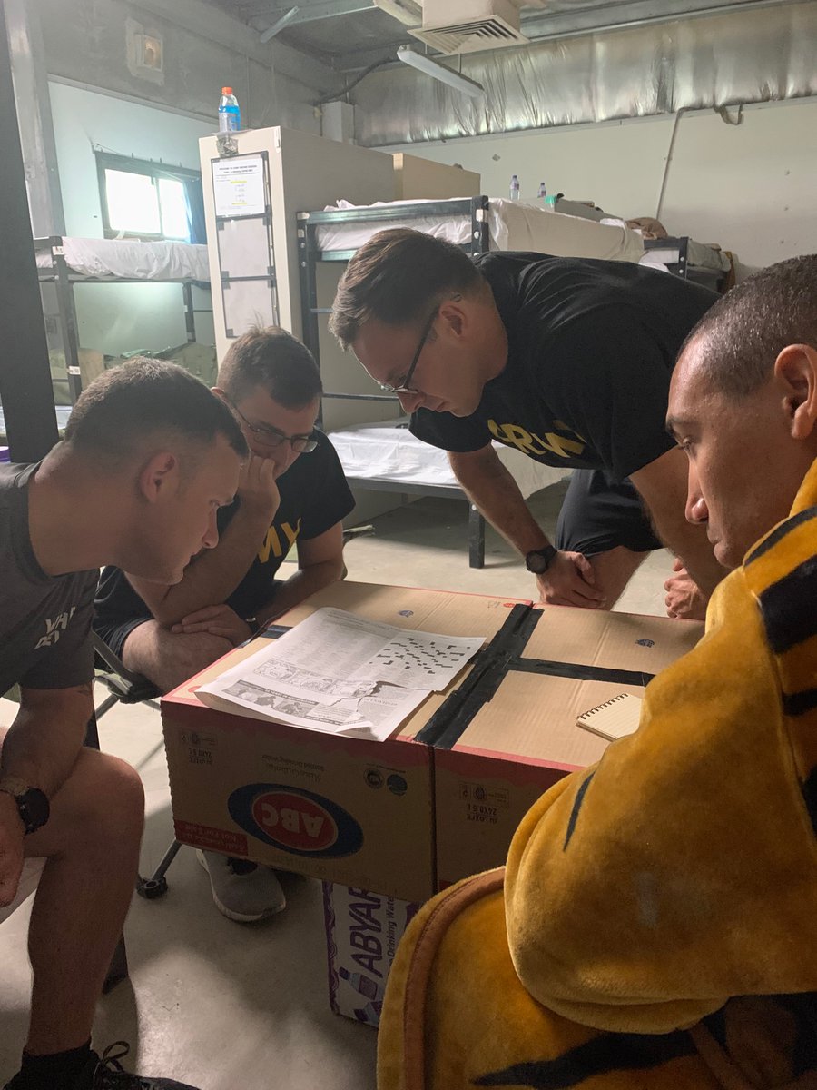 WillMulkeen's tweet photo. While many would expect paratroopers waiting on flights in Kuwait to get into trouble… my guys have become avid crossworders, chess enthusiasts, and even started their own book club with the endless supply of erotic novels provided by the USO. #ShockingReally #ProudCommander https://t.co/tKgXlIX7UI