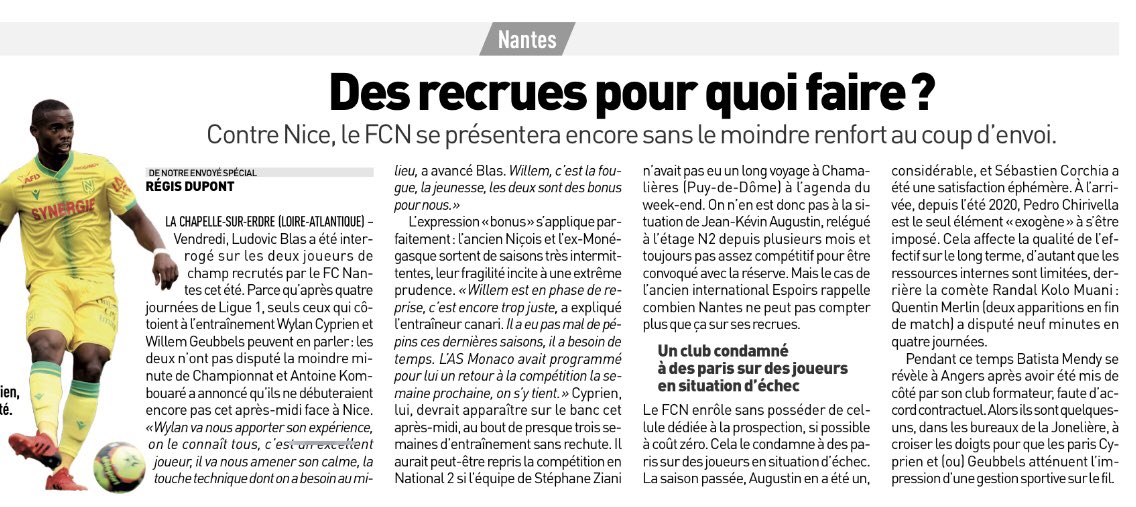 Flo77483198's tweet photo. La compo probable de #FCNOGN
Et un article sur les recrues et les talents offensifs Niçois
#KitaOut https://t.co/cZL7sqQCIQ