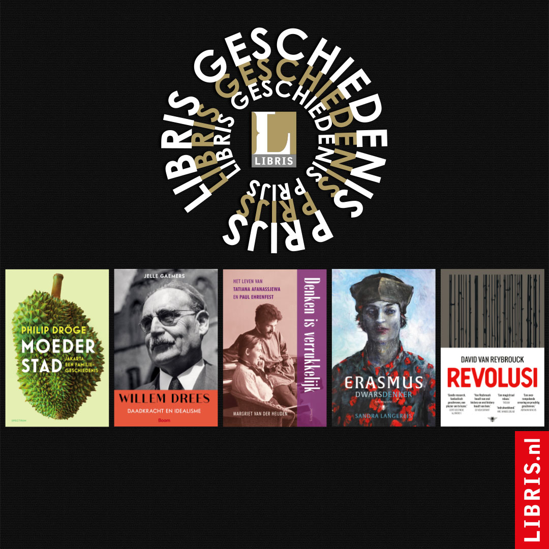 De #shortlist van de #librisgeschiedenisprijs is bekend! Bekijk de nominaties hier: libris.nl/non-fictie/lib… Welk boek gaat er volgens jou winnen? Gefeliciteerd auteurs en uitgevers! @UitgeverijUBHS @BoomGesch @prometheusbb @debezigebij