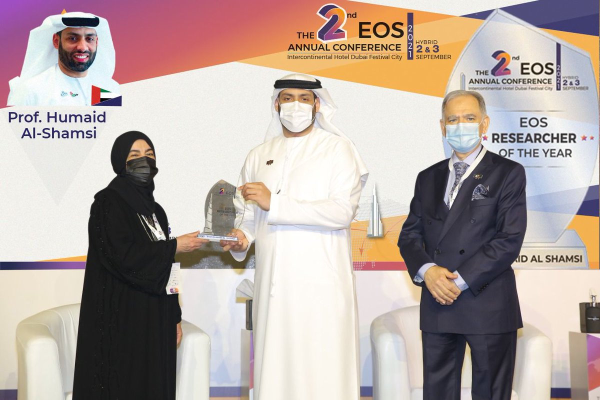 VPS Healthcare congratulates Prof. Humaid Al Shamsi, Director of Oncology at Burjeel Medical City, on winning the 'Researcher of the Year' award instituted by the Emirates Oncology Society. @SocietyEmirates #VPS #Oncology #emiratesoncologysociety #EOS