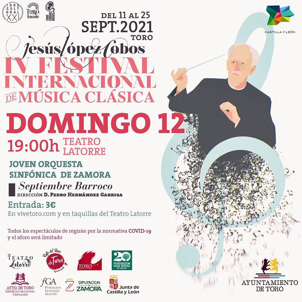 FESTIVAL INTERNACIONAL DE MÚSICA CLÁSICA JESÚS LÓPEZ COBOS
Todavía puedes conseguir tu entrada para el concierto que la Joven Orquesta Sinfónica de Zamora. Hoy domingo a las 19 en el Teatro Latorre. Entrada 3€ en el Teatro Latorre y vivetoro.sacatuentrada.es
#torociudaddelamusica
