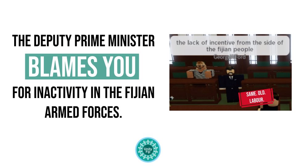 unityfijirblx's tweet photo. 🚨 Labour has no plan for our Armed Forces and blames YOU for their mess. https://t.co/VdS0mREMuf