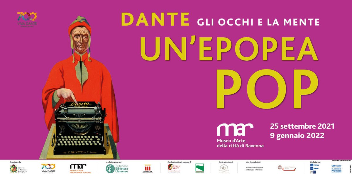 Giuseppe Antonelli (@gius_antonelli) on Twitter photo "Dante. Gli occhi e la mente. Un'#epopeapop". Al <a href="/MuseoRa/">MAR Museo d'Arte Ra</a> dal 25 settembre 2021 al 9 gennaio 2022. "Dante. Gli occhi e la mente. Un'#epopeapop". Al <a href="/MuseoRa/">MAR Museo d'Arte Ra</a> dal 25 settembre 2021 al 9 gennaio 2022.