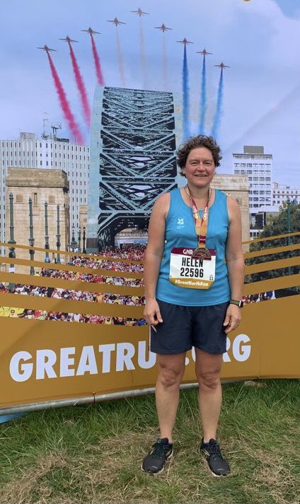 HelenKM22's tweet image. GNR🏃‍♀️ ✅ Very chuffed with just over 2 hours, and only cried 3 times! Thanks to all my sponsors, great to be running for @nationaltrust whose fab fundraising team cheered us on! @greatnorthrun_